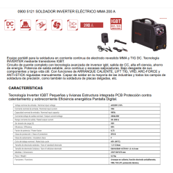 Soldador inverter eléctrico 120-200